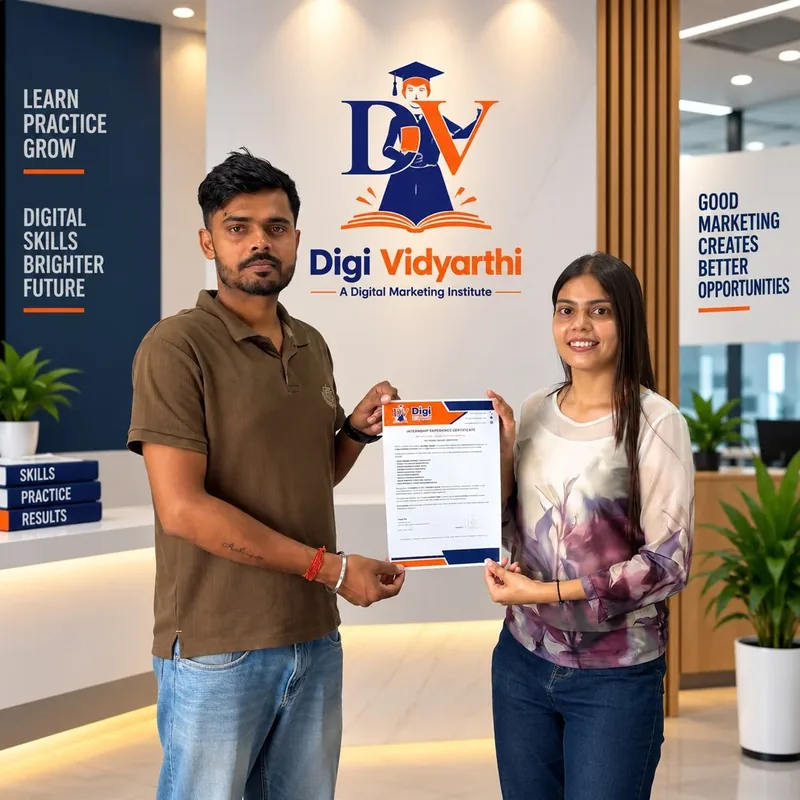Intern awarded professional Digital Marketing Certificate at Digi Vidyarthi Varanasi